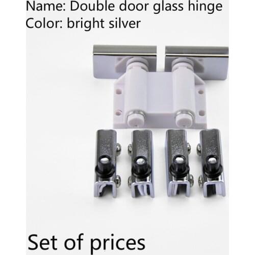 Free Opening Up and Down Shaft Hinge Glass Hardware Fittings Hinges Silver Furniture Cabinet Door Single Double Door Glass Hinge
