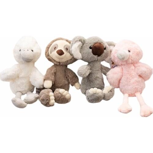 26cm Cute Koala Sloth Plush Doll Stuffed Realistic Animals Bird Toy Collectible Kids Plush Toy Kids Xmas Gift