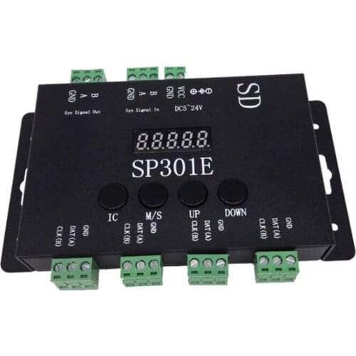 SP301E LED Symphony Controller Full Color Single Port SD Controller Symphony Cascading Programming SD Card Control