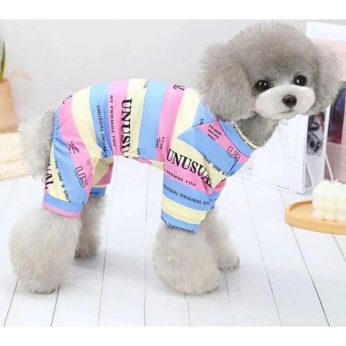 Dog Pants Jumpsuit Pajamas Spring Autumn Pet Dog Clothes Overalls Pyjama Puppy Outfit Yorkshire Pomeranian Poodle Costumes