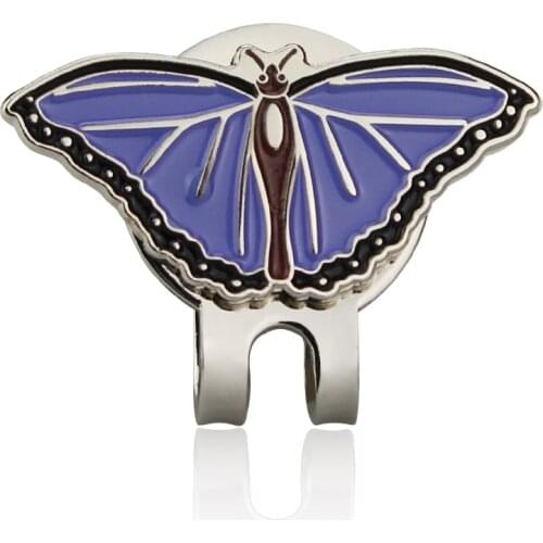 Blue Butter Golf Ball Mark w Magnetic Golf Hat Clip Black Blue Golf Marker Training Aids Mark Ball Position Drop Ship