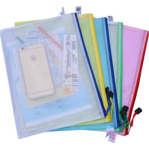 Gridding Waterproof Zip Storage Bag Document Pen Filing Products Pocket Folder Office & School Supplies F20173306