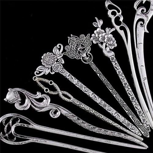 1 Pcs Vintage Women Hair Sticks Pins Elegance Alloy Geometric Girls Headbands Lady Gift Barrettes Hair Clip Accessories