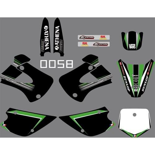0058 motorcycle Team Graphic & Backgrounds Decal Stiker Kits for Kawasaki KX85-100 1998-2013 dirt bike sticker for Kawasaki KX85