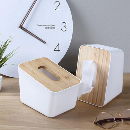 050 Fashion Vertical tissue box home living room tea table paper box simple wooden napkin carton toilet tissue box 18*12*12.5cm