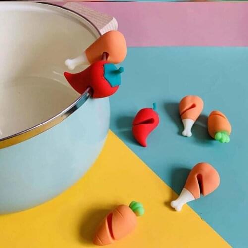 1PCS Anti-overflow To Improve The Lid Heat Dissipation Porridge Lid Clip Kitchen Lid Bracket Soup Spoon Rack Kitchen Gadgets