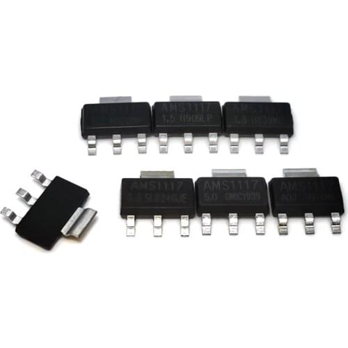 10PCS IC REG LIN AMS1117 1.2V 1.5V 1.8V 2.5V 3.3V 5V ADJ SOT-223 1117 Voltage Regulator LM1117