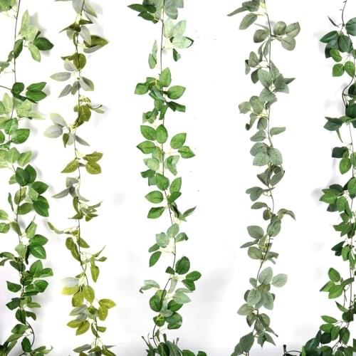 2m Wedding Decoration Backdrop Eucalyptus Garlands Artificial Plant Leaves Vines Wall Hanging Garland Wedding Table Decor