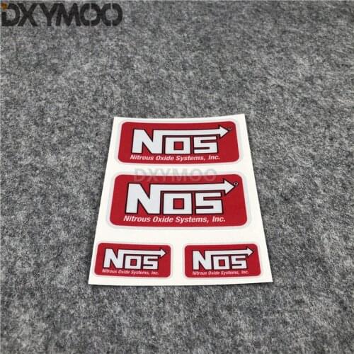 4PCS Motorcycle Helmet Bike Sticker Warning Car Styling Vinyl Decal for NOS Nitrous Oxide System