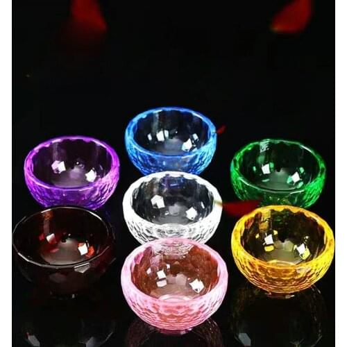 6cm Crystal Glass Bowl Holy Water Cup Buddhist Utensils Home Decoration