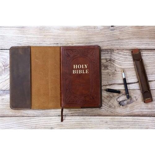 Personalized Leather cover for bible KJV , Custom leather holy bible book case cover christian gifts for men women Z04-LBBC05S