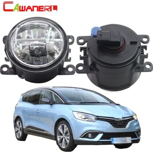 Cawanerl For Renault Grand Scenic 2004-2015 Car Styling LED Fog Light Lamp 4000LM White 6000K DRL Daytime Running Light 2 Pieces