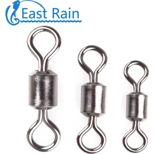50pcs 1/0, 2/0, 3/0 Different Fishing Rolling Swivel Tackle Tool Line To Hook Fishing Supplies Free Shipping