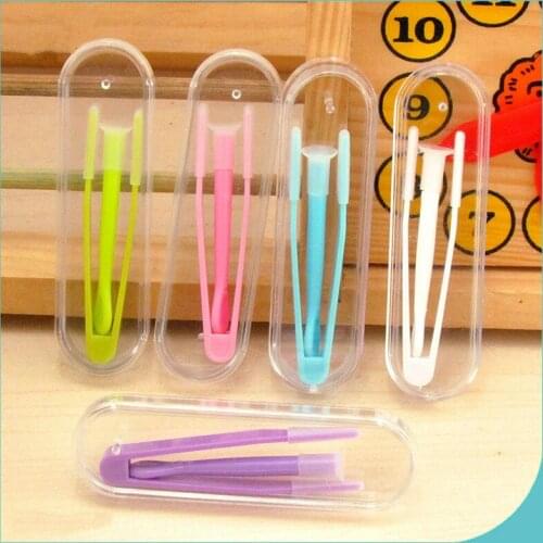 5 Colors 1 Set Covers for Contact Lenses Multicolor Tweezers and Suction Stick for Special Clamps Tool Inserter Remover