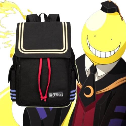 Assassination Classroom Korosensei Cosplay Drawstring Large Capacity Bag Backpack School Canvas Bags
