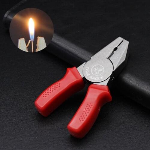 Creative Vise Cigarette Open Flame Lighter Unusual Butane Gas Lighter Smoking Accessories Gadgets For Men