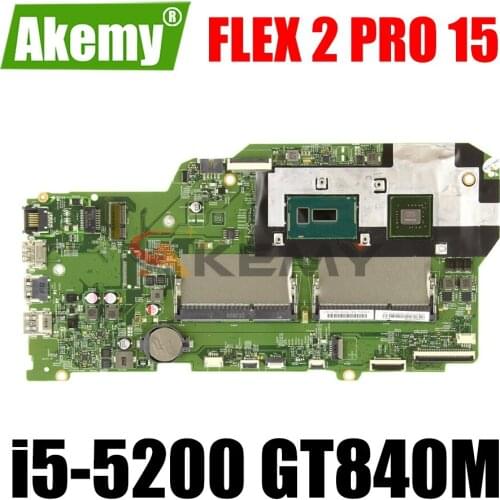 13286-2 48.03G01.0021 For Lenovo Flex 2 Pro 15 Laptop Motherboard 5B20H33165 with i5-5200 CPU GT840M GPU 100% Fully Tested