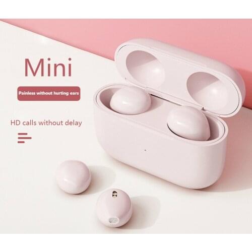 Mini wireless bluetooth headset TWS in-ear wireless earbuds touch control waterproof sports stereo headset with charging box