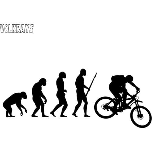 Volkrays Fashion Car Sticker The Development of Bicycles Accessories Reflective Sunscreen Vinyl Black/Silver,5cm*16cm