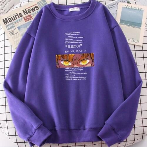 Hot Sale Agatsuma Zenitsu Demon Slayer Print Male Sweatshirt Thermal Vintage Sportwear Soft Brand Hoodies Oversized Men Hoodie