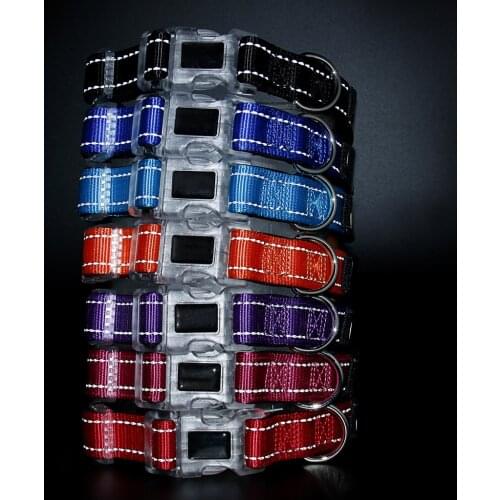 Dog Collar Personalized Nylon Pet Dog Tag Collar Custom Puppy Cat Nameplate ID Collars Adjustable For Medium Large Dogs Engraved