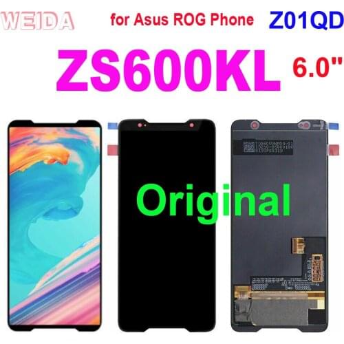 Original Amoled for Asus ROG Phone ZS600kl Z01QD LCD Display Touch Screen Digitizer Assembly Replacement for Asus ZS600KL LCD