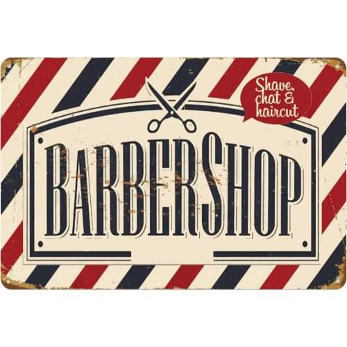 Original Design Barber Shop Tin Metal Signs Wall Art|Thick Tinplate Print Poster Wall Decoration