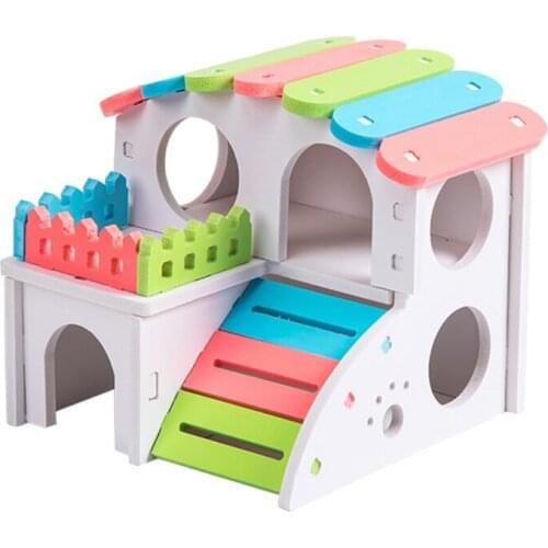 Hamster Plastic House Water-proof Villa Washable Small Pets Climbing Toy Hideout for Dwarf Hamster Cage Accessories