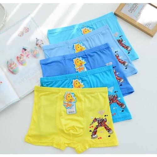 4 Pcs/lot Boyshort Boy Children Underwear Boxers Underpants Kids Panties Panty Briefs Infant Teenagers cartoon baby clothes 2