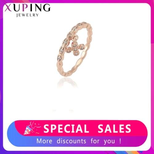 Xuping Fashion Ring Special Design Rings Women High Quality Gold Color Plated Jewelry Charm Christmas Gift 12089