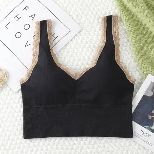 Womens Sexy Lace Back Halter Wrap Removable Gathered And Fitting Underwear Solid Color One Size Female Underwear Топик Женский