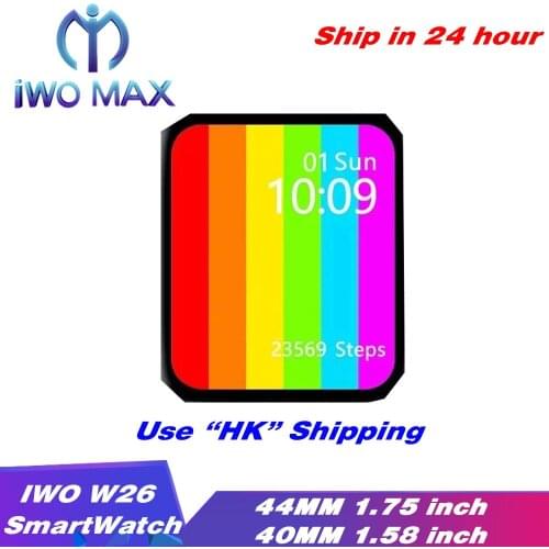 2021 Original IWO W26 SmartWatch 44 MM 1.75 40MM 1. 58 Smart Watch ECG Heart Rate Blood Pressure Waterproof Sport Band PK IWO 13