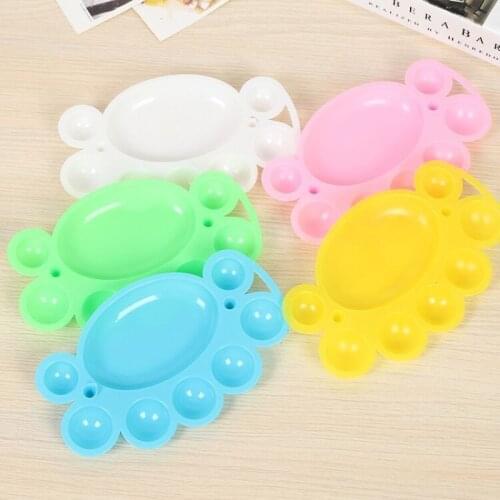 8Grids Nail Paint Palette Display Rack Shaped Multi-Colors Plastic Plates Nail Art Gel Color Manicure Polish Tools 10.5x16.5cm