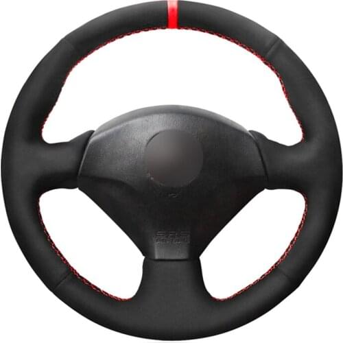Black Suede Red Marker Blue Marker Car Steering Wheel Cover for Honda S2000 2000-2008 Civic Si 2002-2004 Acura RSX Type-S 2005