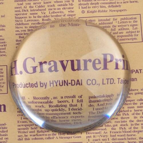 H&D Crystal Magnifying Glass Dome - 3.15'' Crystal Magnifier Dome, Fuctional Paperweight/Photography/Home Office Decoration