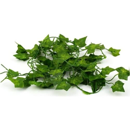 NEW 2M Long Artificial Plants Green Ivy Leaves Artificial Grape Vine Fake Foliage Leaves Home Wedding Decoration