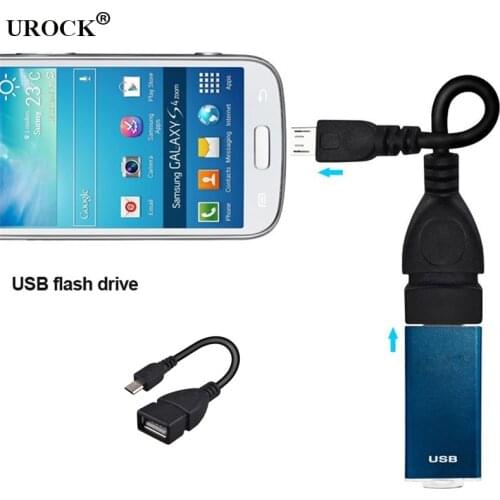 UROCK Micro USB Male Host to USB Female OTG Adapter Cable for Samsung HTC Android JLRJ88-in Mobile Phone Adapters from