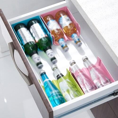 Refrigerator Beer Beverage Storage Box Basket Rack PP Home Kitchen Can Beverage Organizer Random Color