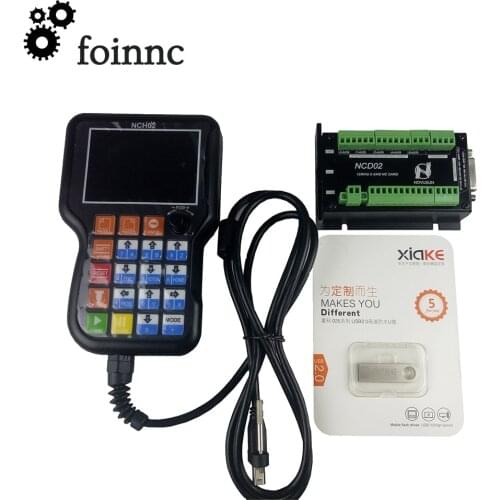 HOT!CNC Handle Motion Controller NCH02 3/4/5axis(Optional)125 KHz Pulse U-disk Read G-CODE For Stepper Motor CNC Engraving