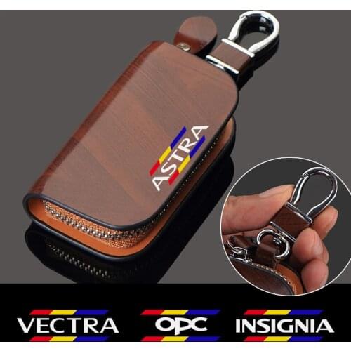 Leather Car Key Case For Opel OPC Astra J H G K Insignia Corsa D B E Mokka Vectra B Key Case Cover Remote Cover Car Accessories