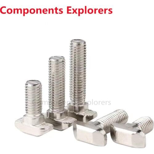 European Standard 40 Series M8 T Screw Nickel Plating Length 16/20/25/30/35/40/45mm T Bolts For 30s Aluminum Profile