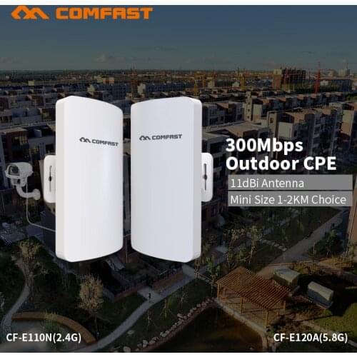 COMFAST WIFI Router Mini Outdoor CPE 1-2kM 300mbps Router Bridge Outdoor Wifi Repeater For Long Range Transmission Project