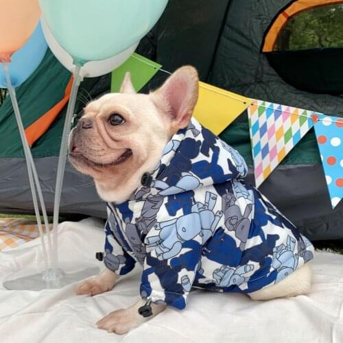 Cartoon Pet Dog Winter Clothes for Small Dogs Pets Clothing French Bulldog Warm Jacket Pug Hoodies Dropshipping S-2XL PC1471