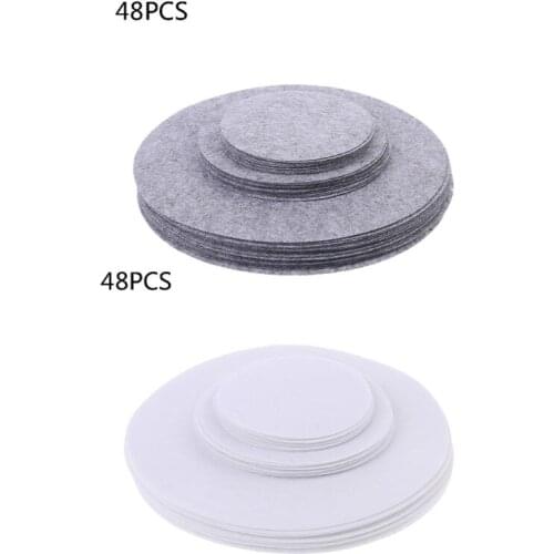 Set of 48 Soft Felt Plate Dividers 3 Sizes Pan Separator Pads Cookware Bakeware Pot Stacking Protectors Dish Scratch N2UC
