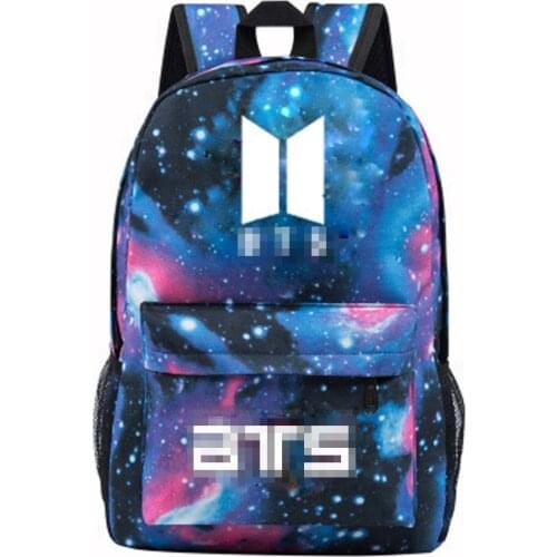 Outdoor waterproof student school nylon backpack boy girls army bomb bag kpop fashion trend fan pouch cute man womens bag