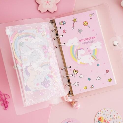 2021 New Unicorn A6 Week Planner Spiral Notebook Hand-book Kawaii Stationery Day Plan Diary Notepads Memo Pad Kids Gift