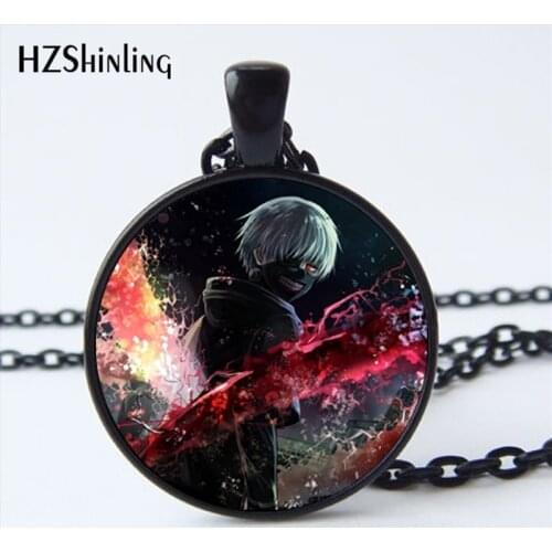 2017 New Arrival Tokyo Ghoul Kaneki Ken Necklace Handmade Glass Dome Tokyo Ghoul Pendant Jewelry Steampunk Necklace HZ1