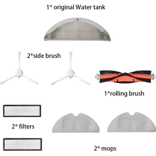 Original Water Tank Dust Bags Accessories Rolling Brush Filter Side Brush Mops Sets Parts for Dreame F9 Vacuum Cleaner