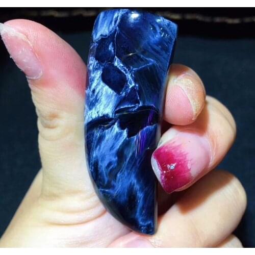Genuine Natural Blue Fire Pietersite Namibia Women Man Reiki Knife Shape Pendant 50x38x11mm Powerful Healing Certificate AAAAA