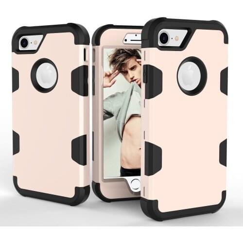 For iPhone 7 Case Robot Shockproof 360 full Protect Cover Hybrid TPU+Rubber Hard Rugged Armor Phone Case For iPhone6 6s 7 8 Plus